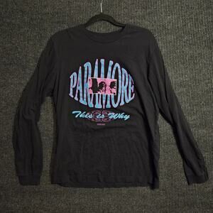 Official Tour Merch "This is Why Tour" Paramore 2023 Size L 100% Cotton Black